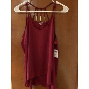 Charlotte Russe Women's Sleeveless Top Sheer, Size L